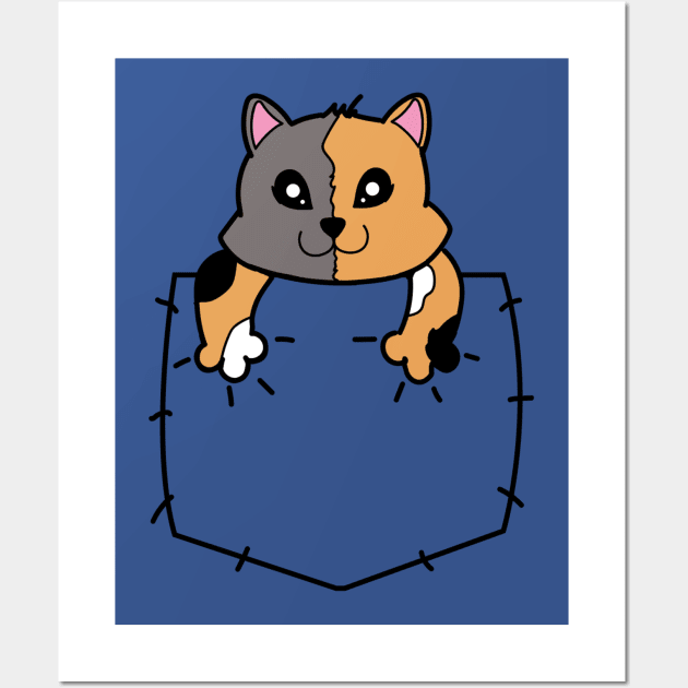 Pocket Cat Wall Art by Drawin4U